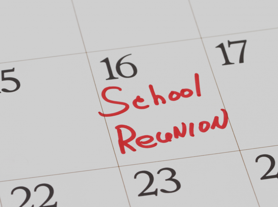 School Reunion written on a calendar in red